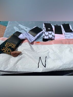 Men's White Logo Crew Socks - Brand